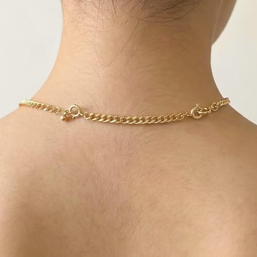 FAMARINE Gold Silver Necklace Extender Chains for Women - color: gold C
