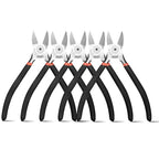 Honoson 5 Pcs Zip Ties Cutters Electrical Wire Cutter Precision Side Heavy Duty Flush Pliers with Longer Flush Edge Spring loaded for Crafting Cables Wires Zip Ties (5 Inch)