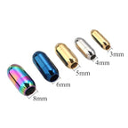 Stainless Steel Magnetic Clasp Inner Hole 3mm/4mm/5mm/6mm/8mm Glue-in Jewelry Clasp (Inner Hole Size=3mm, Gold Tone) - color: Gold Tone, size: Inner Hole Size=3mm