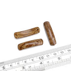BEADIA Natural Curved Brown Picture Jasper Stone Beads 36x10mm 4pcs for DIY Bracelet Jewelry Making - color: Brown Picture Jasper