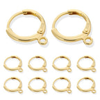 10Pcs 14K Goldplated Earring Hooks Round Small Gold Hoop Huggie Ear Leverback Hooks 925 Sterling Silver Earrings Findings 14x2mm Gold Small Huggie Hoop for Dangle Earring Making Jewelry Supplies Set - color: 10Pcs14x2mmHuggie_Gold
