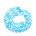 uxcell Matte Crystal Glass Beads 8mm Synthetic Frosted Shining Semi-Precious Round Loose Beads Synthetic Moonstone for Jewelry Making DIY Bracelet, Light Blue - color: Light Blue, size: 8mm