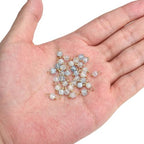 Beadia Natural Faceted Cube Stone Charms 4mm 30pcs with Untarnish Metal Accessories Loose Square Beads for DIY Jewelry Making - color: Aquamarine