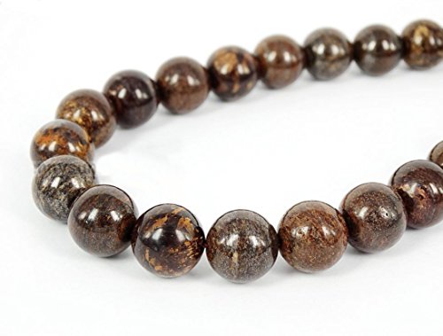 90pcs Adabele Natural Brown Bronzite Healing Gemstone 4mm (0.16 inch) Small Round Beads Gem Stone Spacer for Craft Jewelry Making GF16-4 - color: Bronzite, size: 4mm (90pcs/1 Strand)