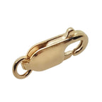13.6MM 14K Solid Yellow Gold Oval Lobster Clasp with Ring 16.8MM Overall Length Made in Italy by CRAFT WIRE - size: 16.8MM