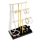 Jewelry Stand Holder Organizer, 3 Tier Bracelet Holder Display with Detachable Velvet Tray, Elegant Jewlery Tower for Display Bracelet, Necklace, Earrings, Rings (Black) - color: Black