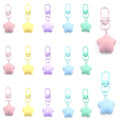 20PCS Chubby Star Keychain Pendant Mixed Colors 2.4cm/0.94in Cute and Versatile Bag Accessory Jewelry Making Charm Party Gift Set Couple or Bestie Gift