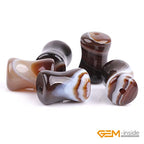 GEM-Inside 30Pcs 8x12mm Natural Brown Sardonyx Onyx Agate Stone Plant Bamboo Knot Bone Charms Beads for Jewelry Making Power Energy Chakra Stone Beads - color: Brown Sardonyx Onyx Agate