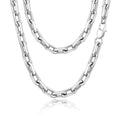 VNOX Paperclip Necklace for Men Women, 4.5/6.5/7mm Solid Diamond-Cut Chunky Stainless Steel Anchor Link Chain Mens Necklaces Jewelry Gifts, 18/20/22/24 Inchs - style: 7.5MM-Silver