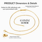 24 Pack Necklace Chains Gold Plated Stainless Steel Cable Chain Necklace Bulk for Jewelry Making, 16 Inches - color: 16 Inches, Gold Color
