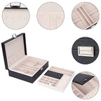 Jewelry Box Organizer, Travel Jewelry Storage Boxes Necklace Holders Display Tray Storage Case(BLACK) ¡­ - color: Black