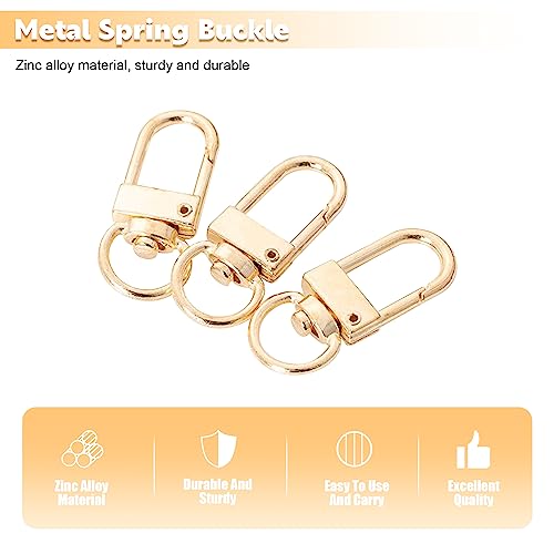 20 Pack Gold Metal Lobster Claw Clasps, 360° Swivel Lanyard Snap Hooks Lobster Clasp for Keychains, Key Chain Hooks for Jewelry Making Purse Bags DIY Crafts Pet Collar - color: Gold
