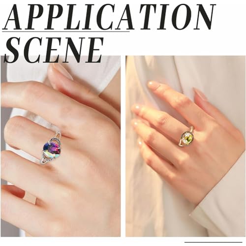 SUNNYCLUE 1 Box 8Pcs Prong Ring Setting Cubic Zirconia Adjustable Ring Blanks Golden Silver Brass Finger Ring Components 4 Claw Prong Ring Base for Jewelry Making Kits DIY Gemstone Rings Adult Women - style: Ring 1