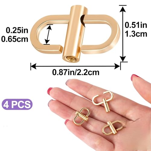 4Pcs Gold Adjustable Chain Strap Shortener, Alloy Necklace Adjuster Chain Shortener Straps Clasps for DIY Chain Links Connector