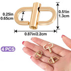 4Pcs Gold Adjustable Chain Strap Shortener, Alloy Necklace Adjuster Chain Shortener Straps Clasps for DIY Chain Links Connector