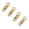 Zpsolution Double Open Swivel Pendant Clasp Connectors Bails for Necklace, Removable Pendant Findings 4PCS Gold - color: 4 Glod
