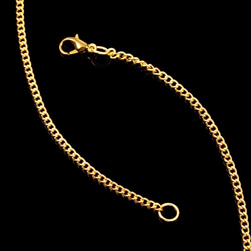 Hicarer 24 Pack Gold Plated Necklace Chain for Women Bulk 16-26 Inch 2 mm Gold Plated DIY Cable Link Chains for Jewelry Making with Lobster Clasps for DIY Necklace Jewelry Making Supplies(26 Inch) - size: 26 Inch