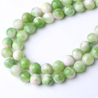 Green Persian Jade Stone Beads for Jewelry Making Gemstone Round Crystal Bracelet Necklace1 Strand 15.5inch 45PCS 8MM - color: Green Persian jade, size: 8MM