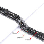 AD Beads Natural Hematite Gemstone Faceted Square Cube Loose Beads 16" 2x2mm 4x4mm (4x4mm, Metallic Black Hematite) - color: Metallic Black Hematite, size: 4x4mm