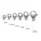 40 Piece Grade A 304 Stainless Steel Lobster Clasps Claw Clasps for Bracelet Necklace Jewelry Making Findings (9x15mm-8883) - size: 9x15mm