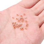 BEADIA Rose Gold Plated Crimp Beads Non Tarnish 2.5mm 600pcs for Jewelry Making Findings - color: Crimp Beads Rose Gold, size: 2.5mm