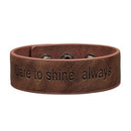 GelConnie Leather Cuff Bracelet Punk Braided Bracelets Rock Leather Wristbands Faux Mens Leather Bracelet Gothic Viking Bangle Adjustable Wrap Bracelet for Women,Men - color: Brown Engraved Leather Bracelet