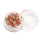 Beadia Natural Faceted Cube Stone Charms 4mm 30pcs with Untarnish Metal Accessories Loose Square Beads for DIY Jewelry Making - color: Sunstone