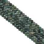 Natural Moss Agate Beads 6mm Round Stone Beads for DIY Bracelets Necklace Earrings Making 60pcs - color: Moss Agate, size: 6mm