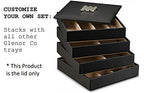 Glenor Co Lid for Stackable Jewelry Tray - Mirror on The Bottom - Modern Handle - Cover Compatible with Other Stacking Trays - Black - size: Square - Lid with Mirror