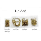 415pcs Rondelle Crystal Glass Beads 2mm 4mm 6mm 8mm Mixed Sizes, Faceted Briolette Spacer Czech Seed Loose Beads for DIY Jewelry Making (Golden) - color: Golden