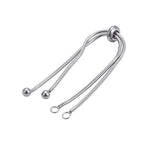 DanLingJewelry 10pcs 304 Stainless Steel Adjustable Slider Bracelet Slider Extender Chains Friendship Bracelets for Jewelry Making DIY 8 Inches(210mm) PP - color: StyleⅫI-10 pcs-Platinum