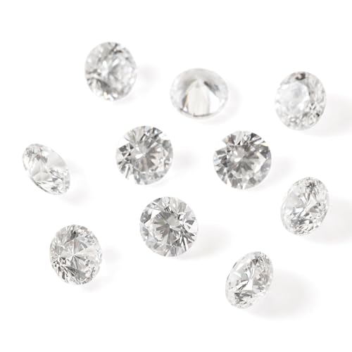 FASHEWELRY 150Pcs 2.5mm Cubic Zirconia Cabochons Tiny Rhinestone Clear Pointed Back Faceted Crystal Diamante Gems for Nail Art Craft Replacing Jewelry Grade AAA - color: Clear, size: 2.5mm