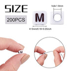 240pcs Opaque Acrylic Letter M Cube Beads White Plastic Alphabet Loose Spacer Square Beads 4-5mm for DIY Name Bracelet Necklace Jewelry Crafts Making Hole: 1.8mm - color: Letter M#White and Black