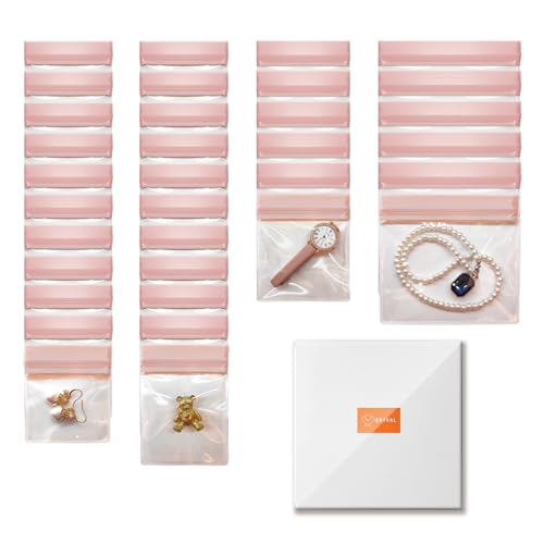 30 PCS Anti Tarnish Jewelry Bags for Travel and Storage, Small Clear EVA Pouches Organizer for Gold Silver Ring Earing Chain Bracelet, Jelly-Like Softness, No Yellowing, No Odors(Assorted Sizes） - size: Mixed Sizes
