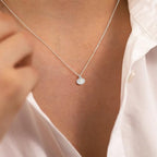 Pearl Necklace for Women- 14K Gold-plated/White Gold-plated Dainty Pearl Necklace for Women - color: Silver shell pearl
