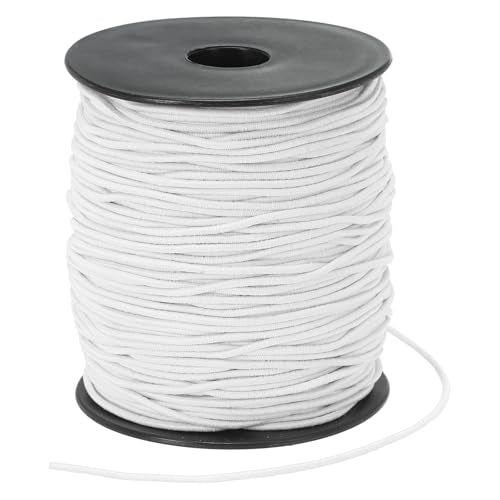 PATIKIL Stretchy String for Bracelets 109 Yards / 100m, 1.5mm Elastic Cord for Jewelry Making, Necklaces, Beading and Crafts DIY, White - color: White