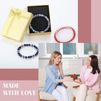 Zefy 996 Pcs 6mm Natural Stone Beads, Round Crystals Bead Genuine Real Stones, Gemstone Beads Kit with Spacer Bead Charms for Bracelets Jewelry Making (20 Colors)