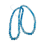 DandS ltd Crackle Lampwork Glass Beads for Jewelry Making, Crystal Blue, Vibrant DIY Bracelets, Necklaces, Beading Supplies & Craft Kits for Handmade Jewelry, 80pcs 0.39 inch (10mm), #J225-10 - color: Crystal Blue
