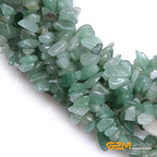 GEM-Inside Crystal Stone Chips for Jewelry Making Genius Gemstone Freeform Loose Beads with Hole for Bracelet Necklace Making Adults 34" (Aventurine, 7-8mm) - color: Aventurine