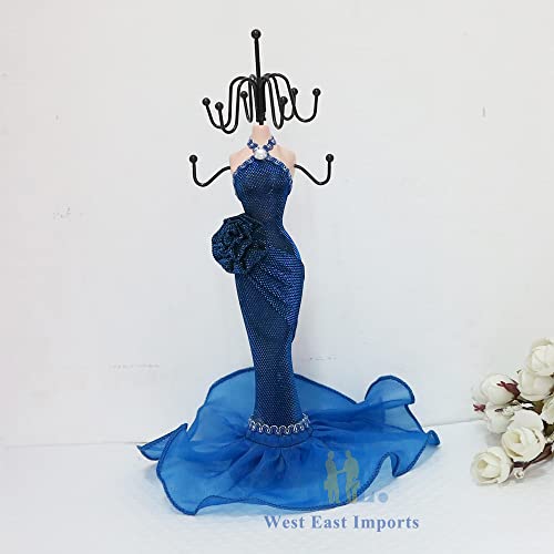 2 PCS Set Jewlery Display Shoe Ring Holder - Mannequin Necklace Display Bracelet Orgaziner (R/Blue) - color: R/Blue