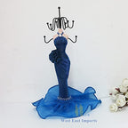 2 PCS Set Jewlery Display Shoe Ring Holder - Mannequin Necklace Display Bracelet Orgaziner (R/Blue) - color: R/Blue