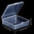 SATINIOR 12 Pack Beads Organizer Box Clear Plastic Beads Storage Containers Box with Hinged Lid for Bracelet Making DIY Jewelry Craft Nail (3.70 x 3.70 x 1.18 Inch) - size: 3.70 x 3.70 x 1.18 Inch