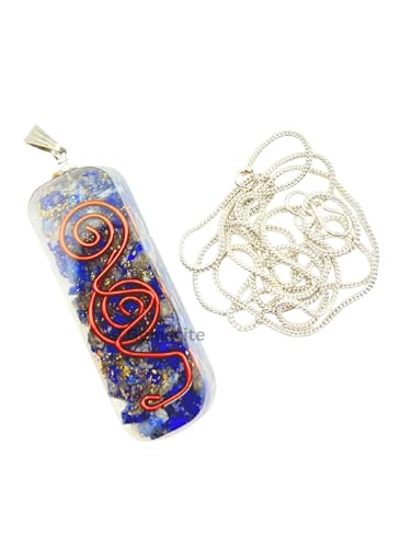 Crystal Necklace Pendant for Women Men - Orgone Necklace Pendant of Healing Crystal for Protection-Spiritual Jewelry - color: Lapis Lazuli