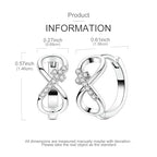 LAZA 925 Sterling Silver Hoop Earrings for Women, Sterling Silver Butterfly Hoops Colorful Flowers Hoop Huggie Earrings Hypoallergenic Jewelry Gifts for Women - color: Eternal Cross Earring