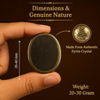 Pyrite Worry Stone – Natural Hand Carved Thumb Stone for Protection, Prosperity, and Manifestation | Pocket Healing Crystal for Focus, Confidence, Anxiety Relief & Energy Shielding - color: Pyrite