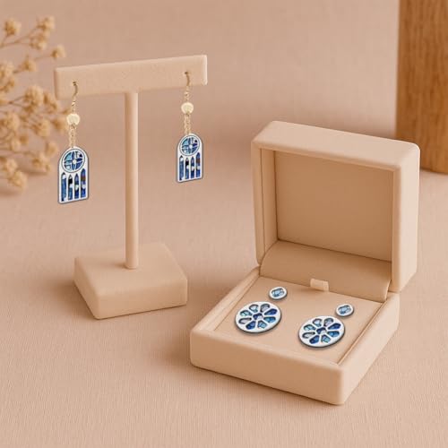 Polymer Clay Cutters - 18 Shapes Gothic Window Earrings Polymer Clay Cutters for Jewelry, Earring Making Kit with Storage Box - style: Church Windows theme (18 pcs)