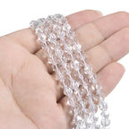 Clear Quartz 6mm Gemstone Triangle Faceted Round Loose Beads Strand 15.5" DIY Jewelry Making - color: Clear Quartz