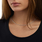 Amazon Essentials 14K Gold Plated Paperclip Chain Necklace - color: Silver, size: 16"