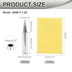 MECCANIXITY Pack of 10 900M Solder Tips Internally Heated Soldering Tips with Cleaning Sponge Pad Replacement Welding Accessories Kit for Electrical Solder Station Tip (900M-T-1.6D) - style: 900M-T-1.6D