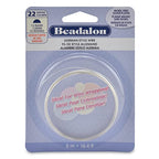 Beadalon German Style Wrapping Wire, Half Round, Tarnish Resistant Silver Plated, 22 Gauge, 5 m / 16.4 ft - color: Silver Plate, size: 22 gauge/.025 In-5 m/16.4 ft